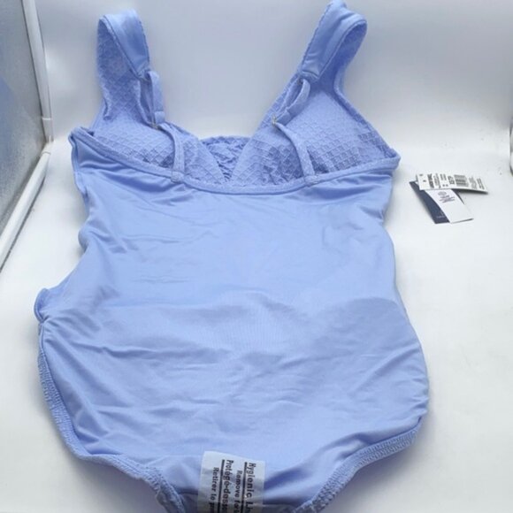 Lands' End Women's Grecian One-Piece Swimsuit with Shirring Detail Blue Size XS - Picture 9 of 11